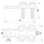 Наконечник кабельный на винтах 185-240мм.кв М13 [s0170008] E.NEXT e.end.stand.clamp.185.240