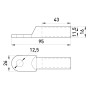 Оцинкований кабельний наконечник 70мм.кв M12 (1 шт.) [s021006] E.NEXT e.end.stand.z.70