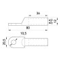 Оцинкований кабельний наконечник 35мм.кв M10 (1 шт.) [s021004] E.NEXT e.end.stand.z.35