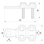 Наконечник кабельный на винтах 50-70мм.кв М10 [s0170003] E.NEXT e.end.stand.clamp.50.70