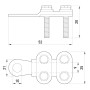 Наконечник кабельний на гвинтах 25-35мм.кв М10 [s0170002] E.NEXT e.end.stand.clamp.25.35