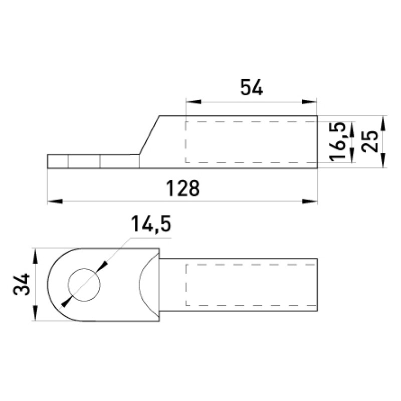 Алюмінієвий кабельний наконечник 150мм.кв M14 (1 шт.) [s020009] E.NEXT e.end.stand.a.150