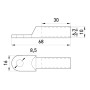 Оцинкований кабельний наконечник 16мм.кв M8 (1 шт.) [s021002] E.NEXT e.end.stand.z.16