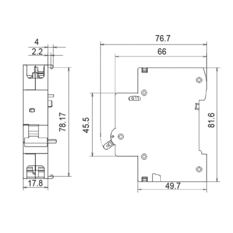 Незалежний розчіплювач з додатковим контактом 6А 110-400В AC/DC [A0010210116] UTrust АСКО