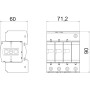 Обмежувач перенапруги 3P+N/PE 40кА 320В клас 2 (С) [5094924] V10-C 3+NPE-320 OBO bettermann