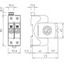 Обмежувач перенапруги 1P+N/PE 60кА 280В клас 2 (С) з FS контактом [5095331] V20-1+NPE+FS-280 OBO bettermann