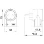 Обмежувач перенапруги 1P+N/PE 3кА 230В клас 3 (D) в розетку [5092800] FC-D OBO bettermann