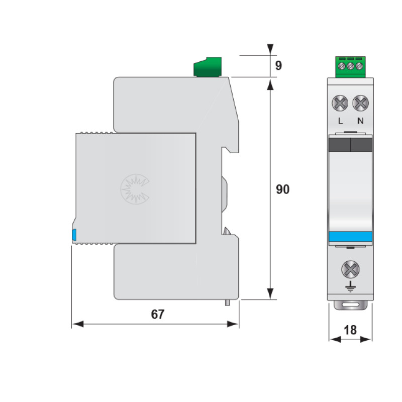 Ограничитель перенапряжения 2Р 15кА 255В [2442968] ETITEC V 2T3 ETI