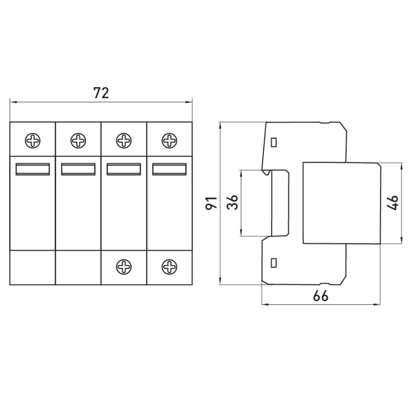Ограничитель перенапряжения 3P+NPE 10кА 255В класс 3 (D) [p076018] E.NEXT e.pro.spd.3+1D.275