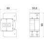 Обмежувач перенапруги 1P+N/PE 50кА 280В клас 1+2 (B+С) [5093653] V50-B+C 1+NPE OBO bettermann
