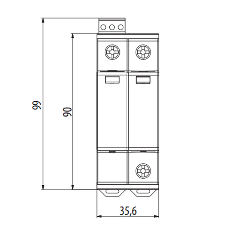 Ограничитель перенапряжения 2Р 40кА 275В [2440401] ETITEC C T2 ETI