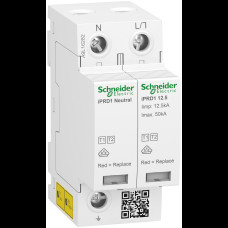 Ограничитель перенапряжения 1P+N 50кА 230В класc 1+2 (B+С) [A9L16282] iPRD1 Schneider Electric