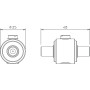 Коаксіальний пристрій захисту для роз’єму F 10кА 130В AC клас 1+2 розетка-розетка з кліпсою М25 [5093272] DS-F W/W OBO bettermann
