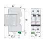 Обмежувач перенапруги 2Р 50кА 280В [2442902] ETITEC V T12 ETI