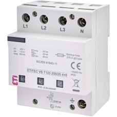 Ограничитель перенапряжения 4Р 100кА 255В [2442938] ETITEC VS T123 ETI