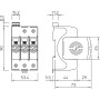 Обмежувач перенапруги 3P 120кА 280В клас 1+2 (B+С) з FS контактом [5093516] V50-3+FS-280 OBO bettermann
