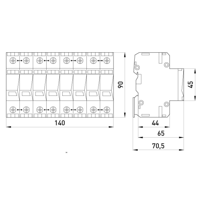 Обмежувач перенапруги 3Р+N-РE 60кА 380В [81.142] e.POmI.3+1 LCF 100/25 E.NEXT