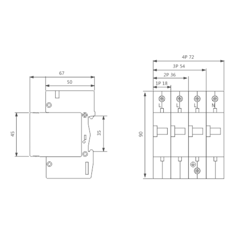 Обмежувач перенапруги 1P 40кА 275В [Б00029528] YCS6-C CNC