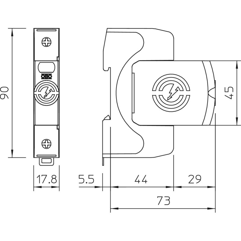 Обмежувач перенапруги 1P 40кА 280В клас 2 (С) [5095161] V20-1-280 OBO bettermann
