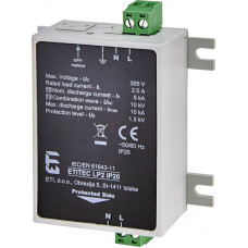 Ограничитель перенапряжения 2P 10кА 230В Клас 2+3 (C+D) IP20 для LED оборудования [2442982] ETITEC LP2 ETI