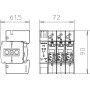 Обмежувач перенапруги 3P 50кА 900В DC клас 1+2 (B+С) з FS контактом (PV систем) [5097448] V25-B+C 3PHFS900 OBO bettermann