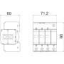 Обмежувач перенапруги 3P+N/PE 50кА 280В клас 1+2 (B+С) з FS контактом [5093662] V50-B+C 3+NPE+FS OBO bettermann