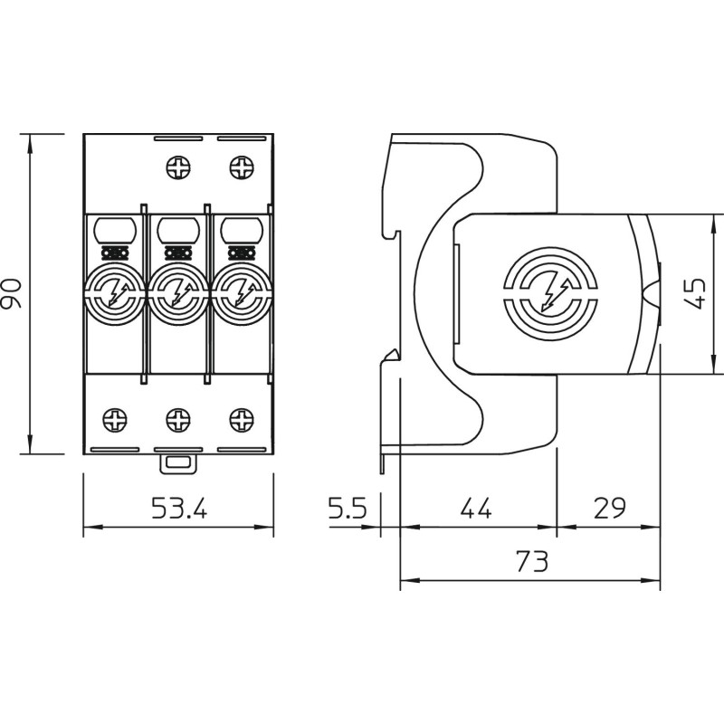 Обмежувач перенапруги 3P 120кА 320В клас 2 (С) [5095173] V20-3-320 OBO bettermann