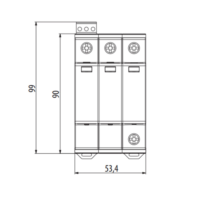 Ограничитель перенапряжения 3Р 40кА 275В [2440399] ETITEC C T2 ETI