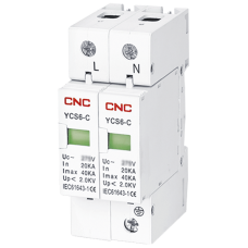 Ограничитель перенапряжения 1P+N 40кА 385В [Б00032570] YCS6-C CNC