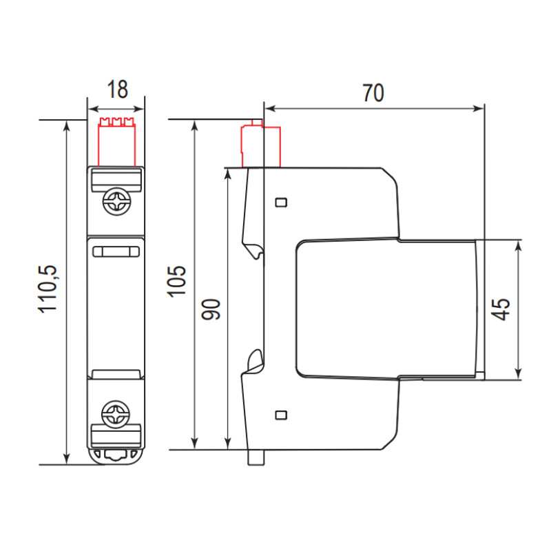 Обмежувач перенапруги 1Р 40кА 300В [2440661] ETITEC ML T123 ETI