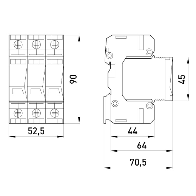 Обмежувач перенапруги 3Р 40кА 280В [81.201/05] e.PO I 3 e E.NEXT