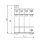 Обмежувач перенапруги 4Р 40кА 275В [2440403] ETITEC C T2 ETI