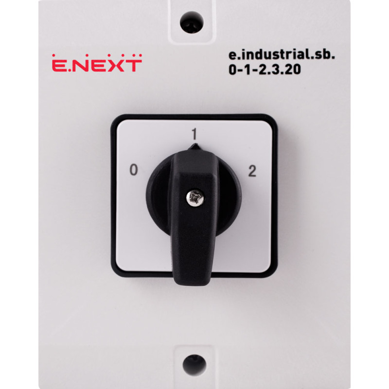 Пакетный переключатель "0-1-2" 3P 20A 400V в корпусе [i0360015] e.industrial.sb.0-1-2.3.20 E.NEXT