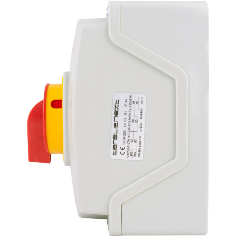 Пакетный переключатель "0-1" 3P 63A 400V в корпусе [8818-200] LK63/2.211-ОК/45 E.NEXT