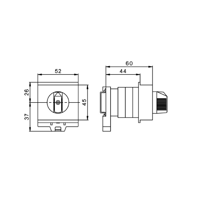 Пакетный переключатель "0-1" 1P 16A 400V на DIN-рейку [4664250] ModLBS ETI