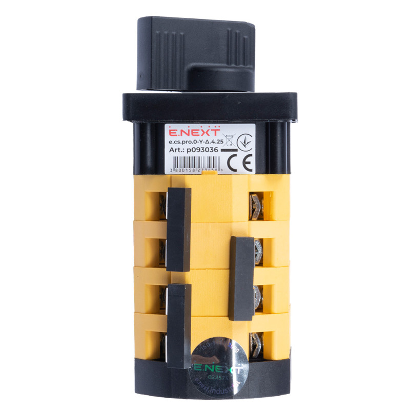 Пакетный переключатель "0-звезда-треугольник" 4P 25A 440V [p093036] E.NEXT e.cs.pro.0-Y-Δ.4.25