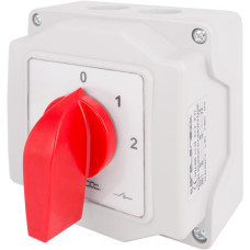 Пакетный переключатель "0-1-2" 4P 25A 400V в корпусе [8424-200] LK25/4.322-ОВ/45 E.NEXT