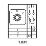 Пакетный переключатель "1-0-2" 1P 25A 400V [A0110010010] ПКП Е9 25А/1.831 АСКО