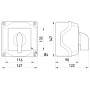Пакетный переключатель "0-1" 1P 40A 400V в корпусе [8664-200] LK40/1.216-ОВ/45 E.NEXT