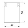 40x50мм Короб перфорований L=2000мм ПВХ сірий [s13033008] E.NEXT e.trunking.perf.stand.40.50
