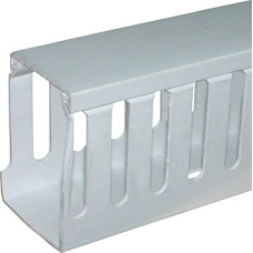 30x30мм Короб перфорированный длина 99см ПВХ серый [s13033006] E.NEXT e.trunking.perf.stand.30.30