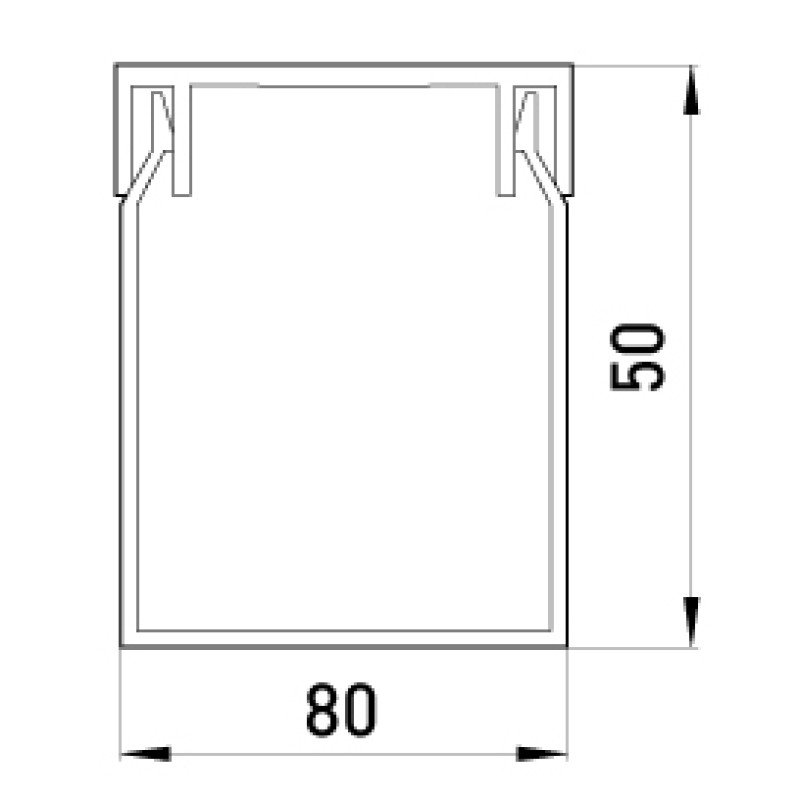 80x50мм Короб перфорований L=2000мм ПВХ сірий [s13033011] E.NEXT e.trunking.perf.stand.80.50