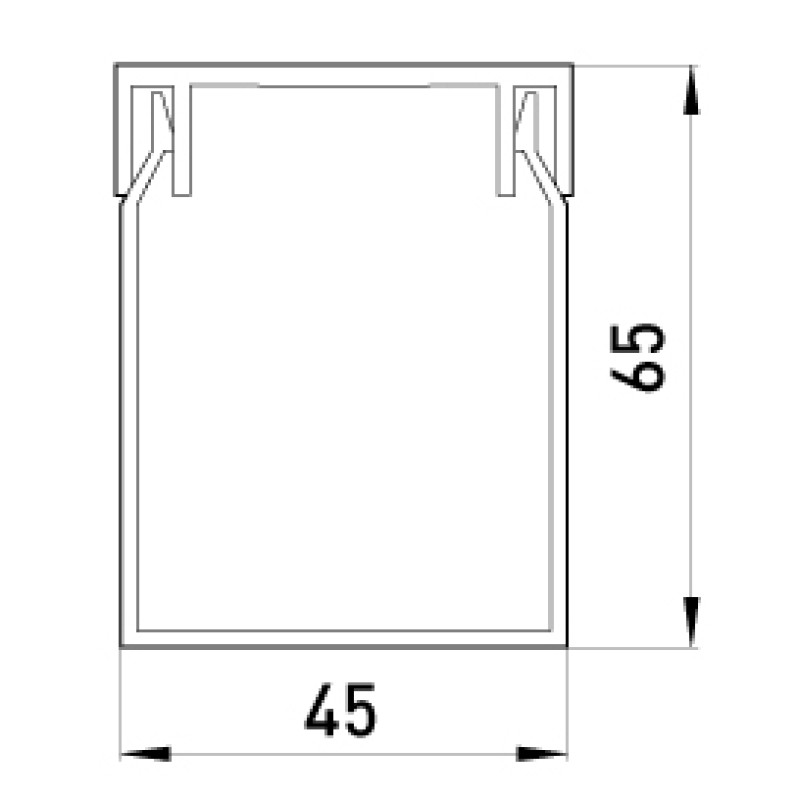 45x65мм Короб перфорированный длина 99см ПВХ серый [s13033001] E.NEXT e.trunking.perf.stand.45.65