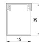 15x20мм Короб перфорований довжина 99см ПВХ сірий [s13033002] E.NEXT e.trunking.perf.stand.15.20