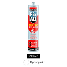 Клей-герметик SMX-полимер 290 мл прозрачный [000020000000080101] FIX All HT Invisible Soudal