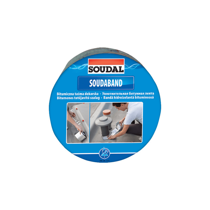 Лента монтажная битумная 225мм x 10м алюминий [00004000000SB2250A] SOUDABAND Soudal