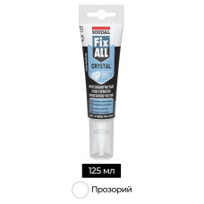 Клей-герметик SMX-полимер 125 мл прозрачный [000020000000079201] FIX All Crystal Soudal