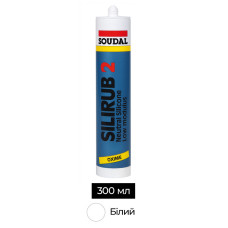 Герметик силиконовый нейтральный 300 мл белый [000020000000031001] SILIRUB 2 Soudal