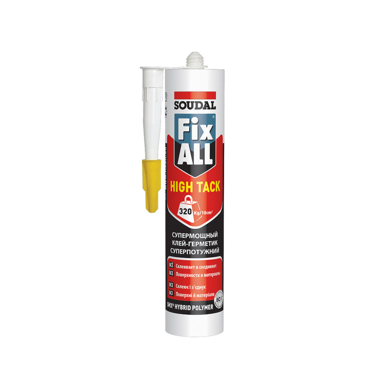Клей-герметик SMX-полимер 290 мл белый [000020000000080102] FIX All HT Soudal