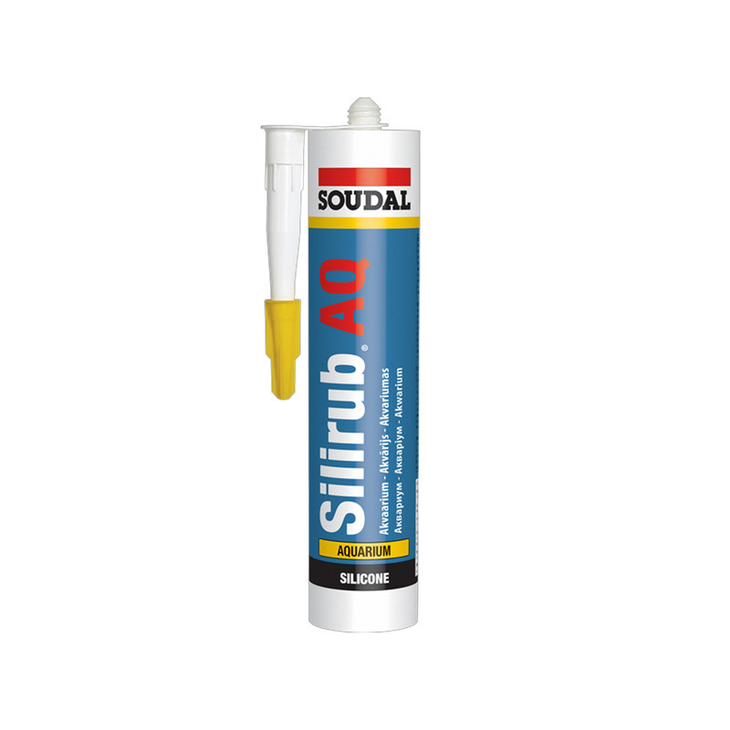 Клей-герметик силиконовый для аквариумов 310 мл прозрачный [000020000000063001] SILIRUB AQ Soudal